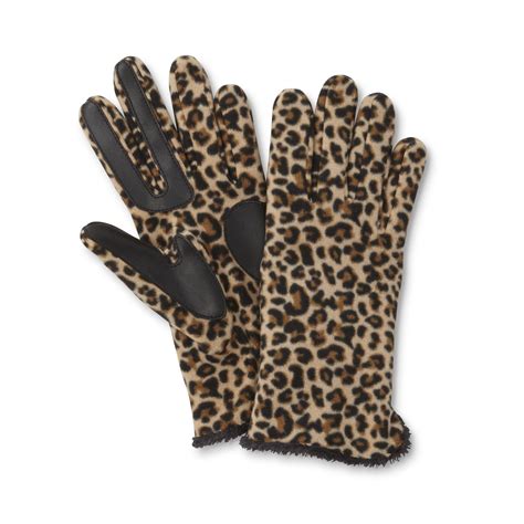 leopard gloves for women.